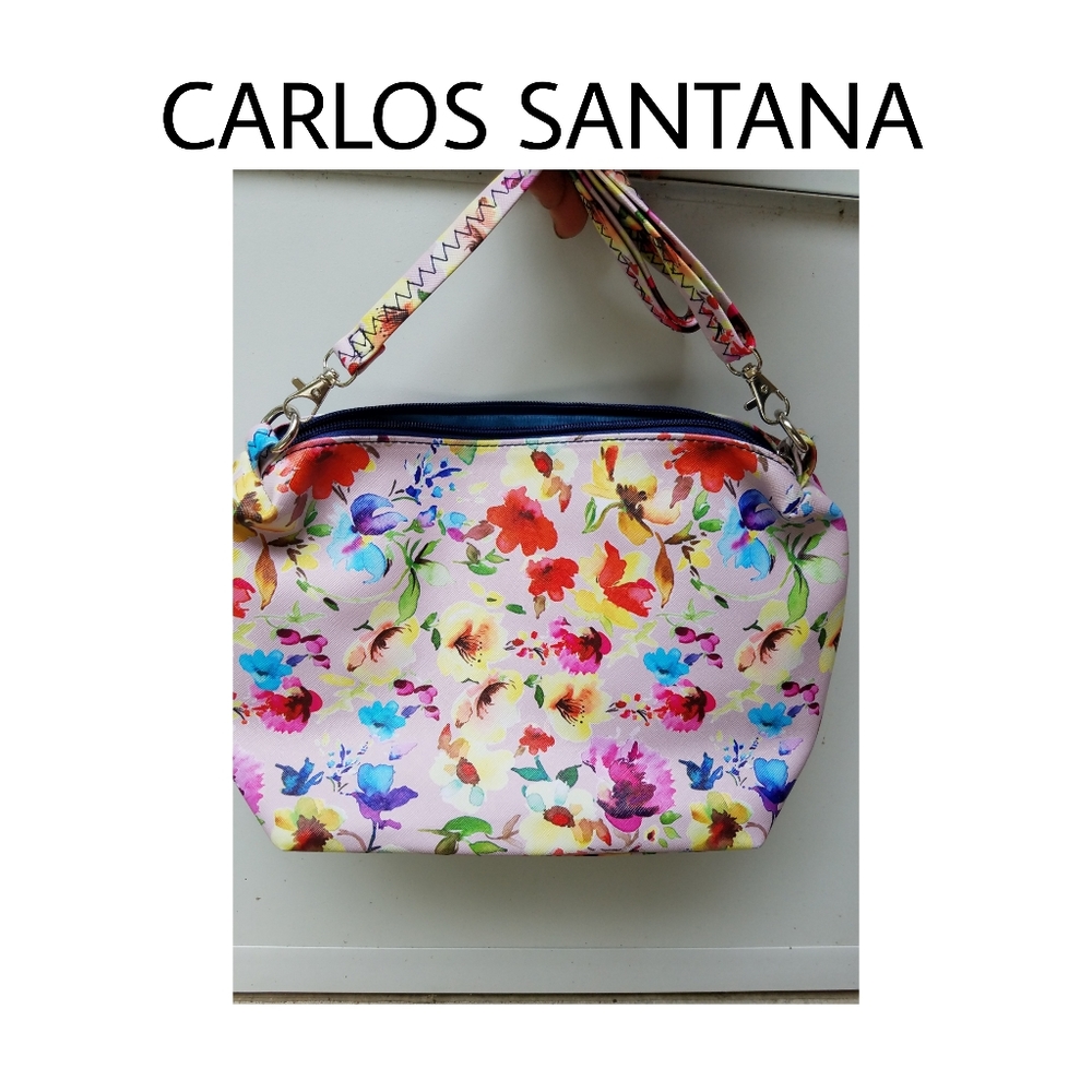 CARLOS SANTANA floral vinyl crossbody bag